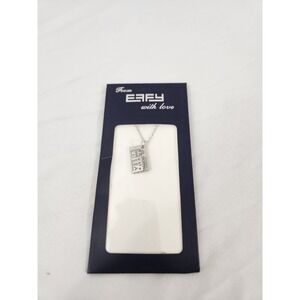 Effy Shopping at Sea Silver Tone‎ Tag Pendant Necklace Cruise Souvenir New